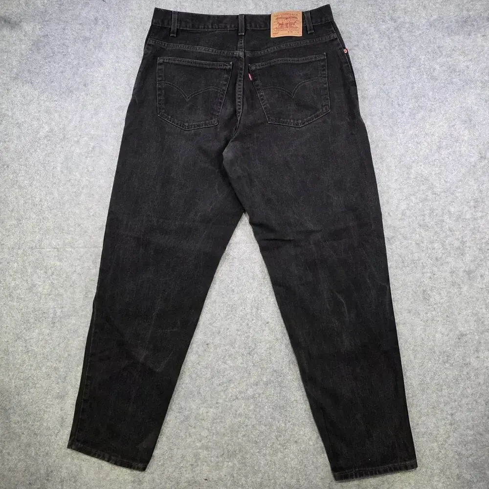 Vintage 90s‎ Levis 560 Jeans Mens 38x34 Black Denim Loose Fit Tapered Made USA